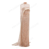 Beige Maxi Beaded 2 Pcs Formal Evening Dress EN5812